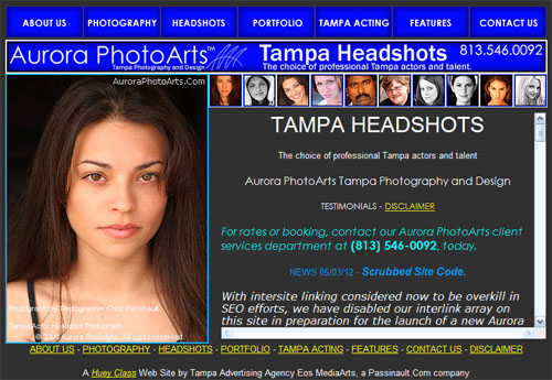 A 3rd generation Huey Class site for Aurora PhotoArts. These sites had awesome SEO performance.